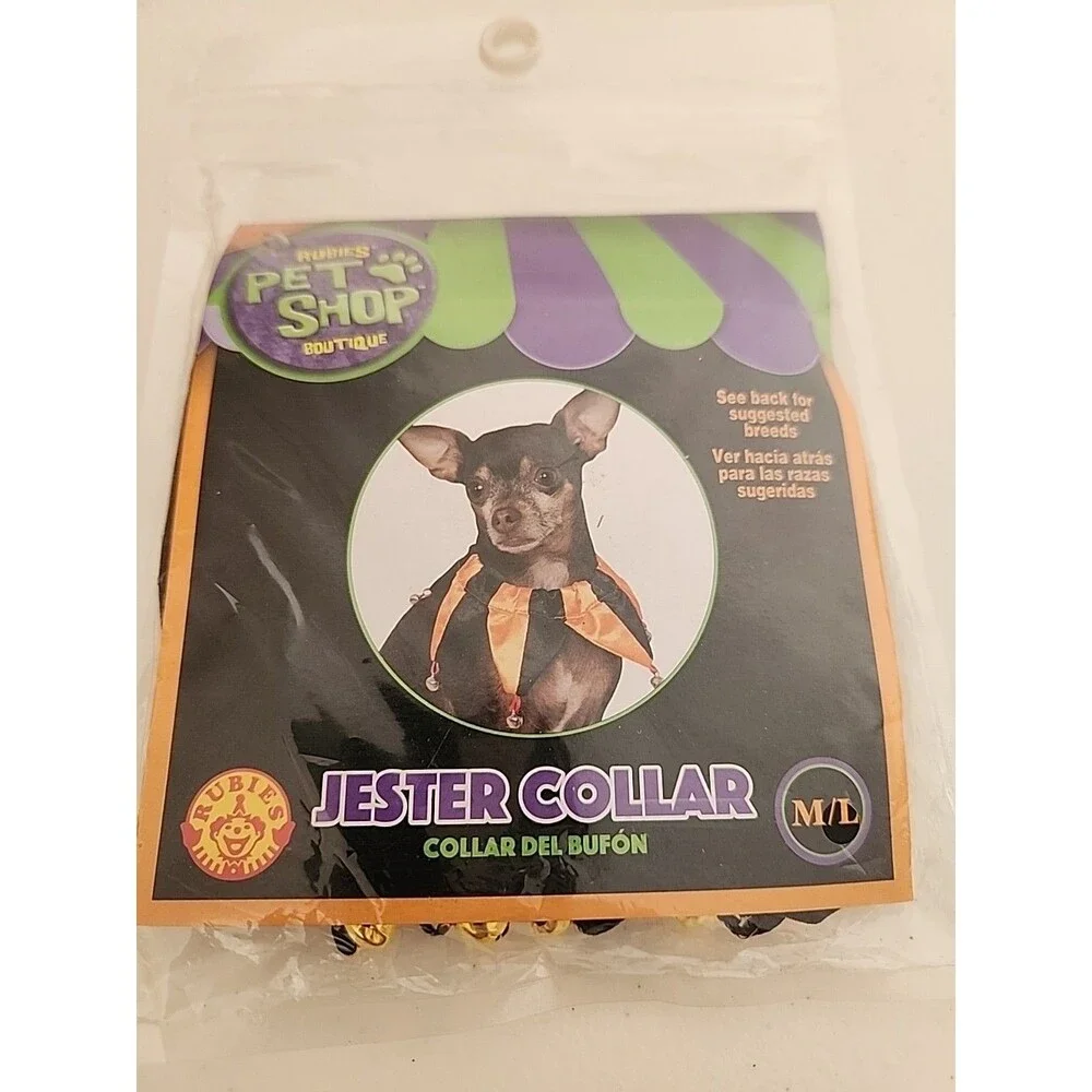 Rubies Pet Shop Boutique Dog Jester Collar Size M/L NEW READ